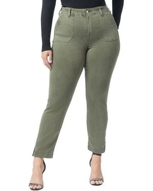 PAIGE Crush Crop Pant Vintage Ivy Green Utility Straight Jean