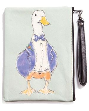Blue Pacific Leather Wristlet - Blue