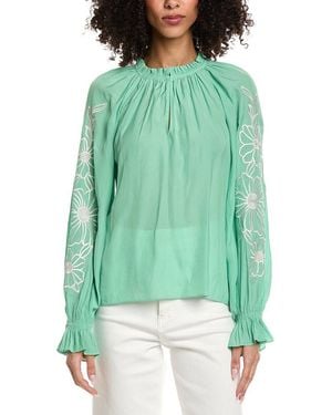 Ramy Brook Sakura Long Sleeve Top - Green