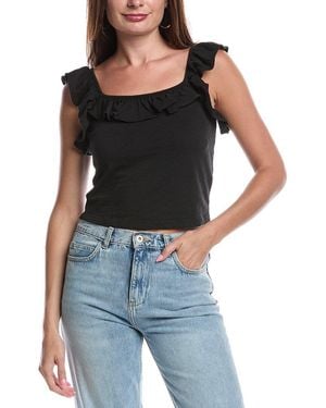 Nation Ltd Rosa Solid Ruffle Top - Black