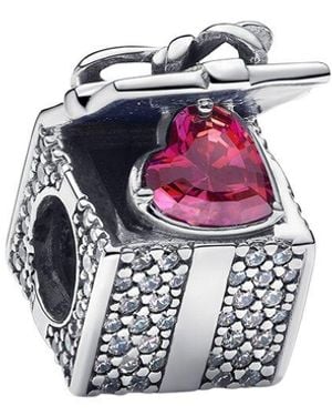 PANDORA Moments Cz Sparkling Gift Box Charm - White
