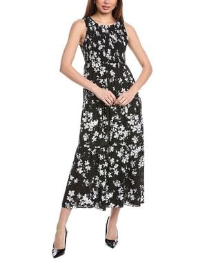 Anne Klein Petite Smocked Bodice Maxi Dress - Black