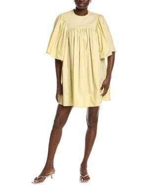 RED Valentino Gathered Mini Dress - Yellow
