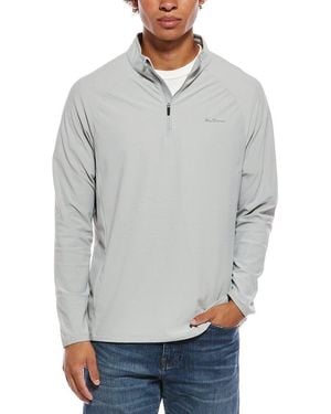 Ben Sherman Pique 1/4-Zip Pullover - Gray