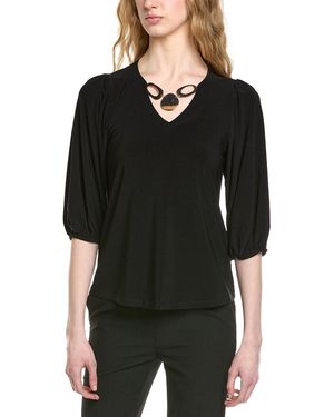 Joseph Ribkoff Elbow Sleeve Top - Black