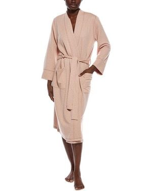 Natori Quilted Geo Knit Jacquard Robe - Natural