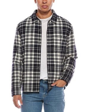 Vince Plaid Shirt Jacket - Blue