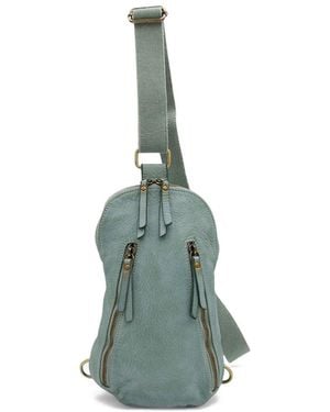 Bolsa Nova Logan Leather Sling Bag - Blue