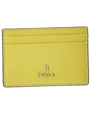 Furla Camelia Leather Card Case - Yellow