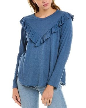 Wilt Ruffle Trim T-shirt - Blue