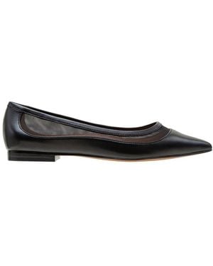 Linea Paolo Novah Leather Flat - Black