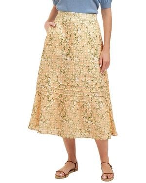 Draper James Linen Midi Skirt - Natural