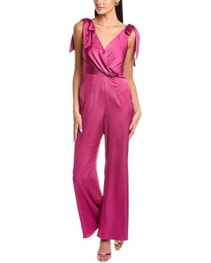 Black by Bariano Dolly Bow Jumpsuit - Pink
