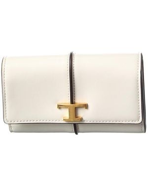 Tod's Leather Card Case - Natural