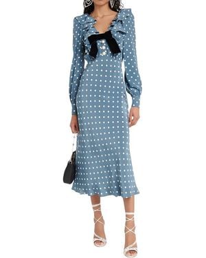 Linda Charm Midi Dress - Blue