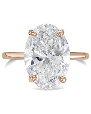 Diana M. Jewels Diana M. 18K Rose 15.00 Ct. Tw. Lab-Grown Diamond Solitaire Ring - White