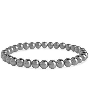 Sterling Forever Beaded Stretch Bracelet - White