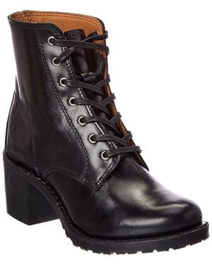 Frye Sabrina 6G Lace-Up Leather Boot - Black
