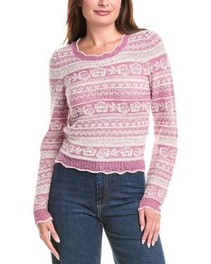 Saltwater Luxe Scallop Wool-Blend Jumper - Red