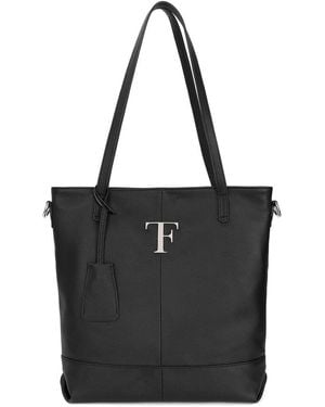 Tiffany & Fred Paris Grained Leather Tote - Black