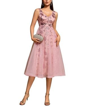 Luna Tuccini Midi Dress - Pink