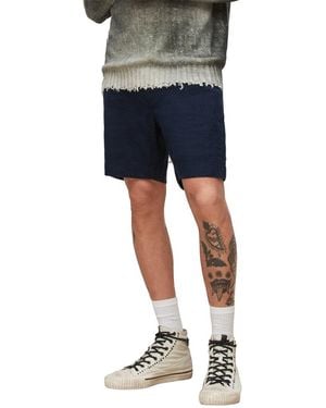 John Varvatos Johnny Flat Front Short - Blue