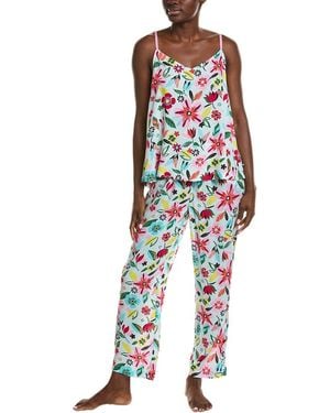 Kate Spade 2Pc Crop Pajama Set - Blue