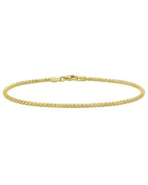Italian Gold 14K Bead Bracelet - Metallic