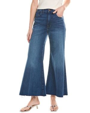 Madewell Pelion Wash Flared Wide Leg Crop Jean - Blue