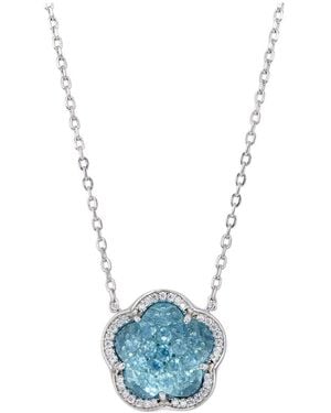 Savvy Cie Cz Pendant Necklace - Blue
