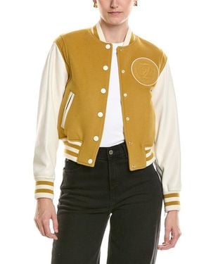 3.1 Phillip Lim The Thirty One Wool-Blend Varsity Jacket - Metallic
