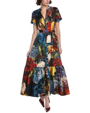 Alice + Olivia Lucy Midi Shirt Dress - White