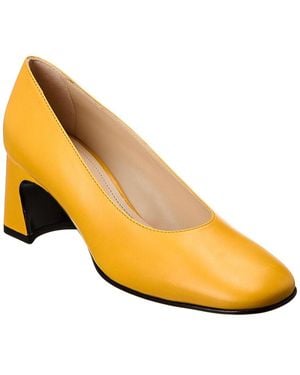 Tod's Logo Leather Pump - Yellow