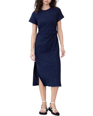Tanya Taylor Short Sleeve Aurora Dress - Blue