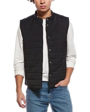 Eton Padded Wool Vest - Black