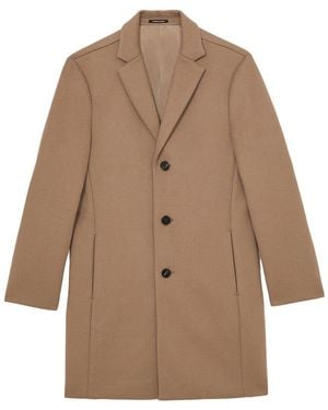 Reiss Gable Wool-Blend Overcoat - Brown