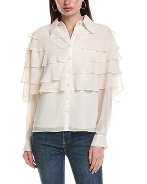 AREA STARS Ruffle Blouse - White