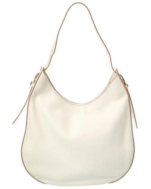 Tod's Logo Leather Hobo Bag - Natural