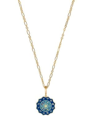 Karma and Luck Plated Cz Pendant Necklace - Metallic