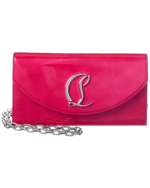 Christian Louboutin Loubi54 Patent Clutch - Purple