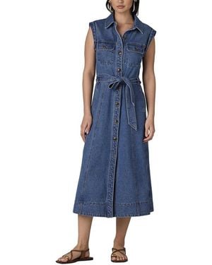 Wit & Wisdom Sleeveless Button Down Maxi Dress - Blue