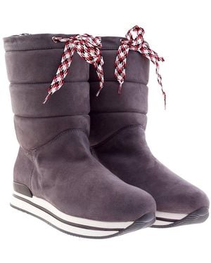 Hogan Restyling Suede Boot - Purple