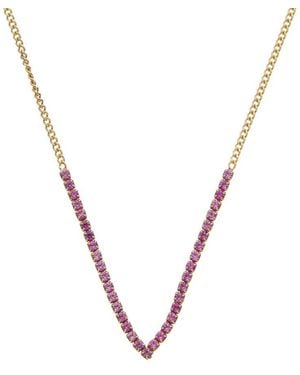 Meshmerise 18K Over 2.00 Ct. Tw. Topaz Necklace - Metallic