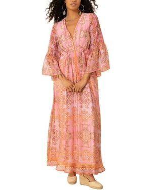 Hale Bob Silk-Blend Mara Maxi Dress - Pink