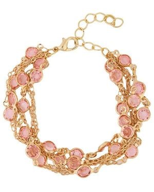 Saachi Glass Multi Layer Bracelet - Pink