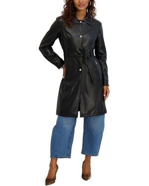 Kensie Belted Long Jacket - Black