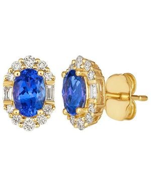 Le Vian Le Vian 14K 1.09 Ct. Tw. Diamond & Tanzanite Earrings - Blue