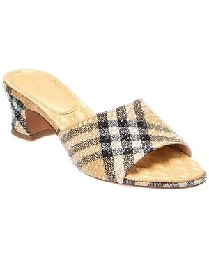 Burberry Rhinestone Check Sandal - Brown
