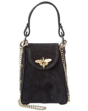 Persaman New York Raina Mini Suede Bee Bag - Black