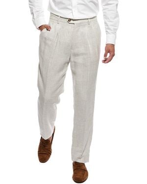Brunello Cucinelli Linen & Wool-Blend Trouser - Grey